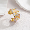 304 Stainless Steel Enamel Cuff Open Rings WG35DFF-17-1