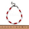 304 Stainless Steel Beaded Bracelets for Women BJEW-M056-05P-4