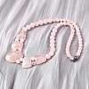 Natural Rose Quartz Faceted Bib Graduated Beaded Necklaces for Women NJEW-B128-01M-3