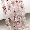 Natural Hematoid Quartz/Ferruginous Quartz Beads Strands G-P575-C21-6mm-1