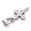 Tarnish Resistant 304 Stainless Steel Pendants STAS-P253-06P-2