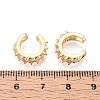 Brass Micro Pave Clear Cubic Zirconia Cuff Earrings EJEW-T047-56G-3