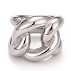 304 Stainless Steel Twist Oval Chunky Ring RJEW-B040-15A-P-2