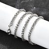 Tarnish Resistant Trendy Men's 201 Stainless Steel Wheat Chain Necklaces LS-NJEW-L043A-45P-2