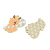 Christmas Deer Theme Alloy Enamel Pendants ENAM-D304-01C-G-2