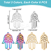 18Pcs 3 Colors 304 Stainless Steel Pendant STAS-DC0012-31-2