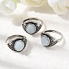 Natural Aquamarine Finger Rings RJEW-A084-06AS-06-1