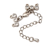 Brass Micro Pave Clear Cubic Zirconia Chain Extender KK-A214-35P-1