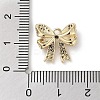 Brass Micro Pave Clear Cubic Zirconia Charms KK-G491-20A-G-3