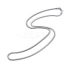 Non-Tarnish 304 Stainless Steel Flat Snake Chains Necklaces NJEW-G340-04P-02-2