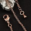 Brass Rolo Chain Bracelets for Women BJEW-G735-05RG-3