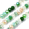 Electroplate Glass Beads Strands EGLA-T020-12B-1