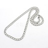 Tarnish Resistant Men's 304 Stainless Steel Curb Chain Necklaces LS-STAS-O037-77P-2