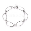 Brass Chain Bracelets BJEW-N032-01P-2