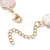 Natural Square Gemstone Link Bracelets BJEW-JB10982-4