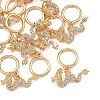 SHEGRACE Dragon Brass Micro Pave Clear Cubic Zirconia Toggle Clasps XGRQ58581-788G-1