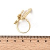 Brass Micro Pave Cubic Zirconia Cuff Rings for Women RJEW-K312-02G-5