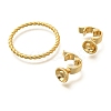 Flat Round Rack Plating Brass Fold Over Clasps LS-KK-S508-20G-2