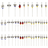 50Pcs 10 Style Garden Theme Iron Head Pins DIY-AB00027-1