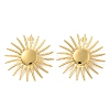 Ion Plating(IP) 304 Stainless Steel Flower Stud Earrings for Women EJEW-M089-09G-1