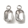 304 Stainless Steel Pendant Cabochon Settings STAS-I310-26P-1