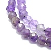 Natural Amethyst Beads Strands G-P457-A03-15-2