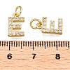 Brass Micro Pave Clear Cubic Zirconia Charms KK-ZX025-07E-3