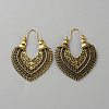 Heart Alloy Hoop Earrings for Women EJEW-TAC0020-04-1
