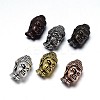 Alloy 3D Buddha Head Beads PALLOY-G052-M-1