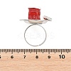 Afternoon Tea Resin & Plastic Adjustable Finger Rings for Women RJEW-K317-01I-3