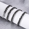 6MM 201 Stainless Steel Cuban Link Chain Necklaces NJEW-Q013-14B-5