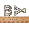 Alphabet Resin Rhinestone Patches DIY-TAC0005-45B-16