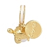Brass White Enamel European Dangle Charms KK-N271-24G-1