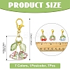 7Pcs Glass & Acrylic Pendant Decorations HJEW-YW00125-3