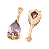 Brass with Cubic Zirconia Pendants KK-Z035-01A-2
