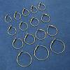32Pcs 4 Styles Iron Huggie Hoop Earring Findings IFIN-FS0001-50-7