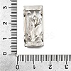 Brass Crystal Rhinestone Rectangle with Leaf Multi-Strands Links KK-P306-16P-4