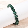 Natural Malachite Beaded Stretch Bracelets BJEW-A045-01A-1