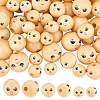 60Pcs 3 Styles Natural Wood European Beads WOOD-OC0003-59-1