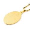 Stainless Steel Virgin Mary Pendant Necklace with Box Chains for Women LS-NJEW-E066-01G-3