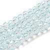 Transparent Baking Paint Glass Beads Strands DGLA-A034-T4mm-D06-1
