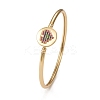 Rack Plating Brass Micro Pave Cubic Zirconia Bangles BJEW-E071-22G-01-4