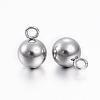 201 Stainless Steel Round Ball Charms STAS-H376-33-2