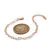 Brass Heart Link Bracelets for Women BJEW-G735-07RG-5