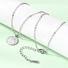Jerusalem Cross 304 Stainless Steel Medal Pendant Necklaces NJEW-D349-01P-1