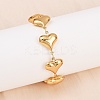 304 Stainless Steel Heart Link Chain Bracelets for Valentine's Day Gift LS-BJEW-D359-17A-G-6
