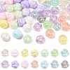 30Pcs Luminous Transparent Rainbow Iridescent Acrylic Beads LACR-YW0001-07-2