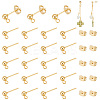 80Pcs 316 Surgical Stainless Steel Stud Earring Findings STAS-PH0005-22-1