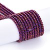 Electroplate Glass Beads Strands EGLA-K014-A-FP03-2