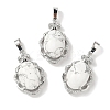 Natural & Synthetic Mixed Gemstone Oval Pendants G-NH0025-15P-2